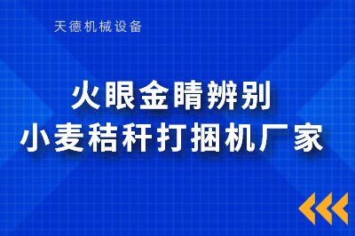 火眼金睛区分小麦秸秆打捆机厂家(图1)